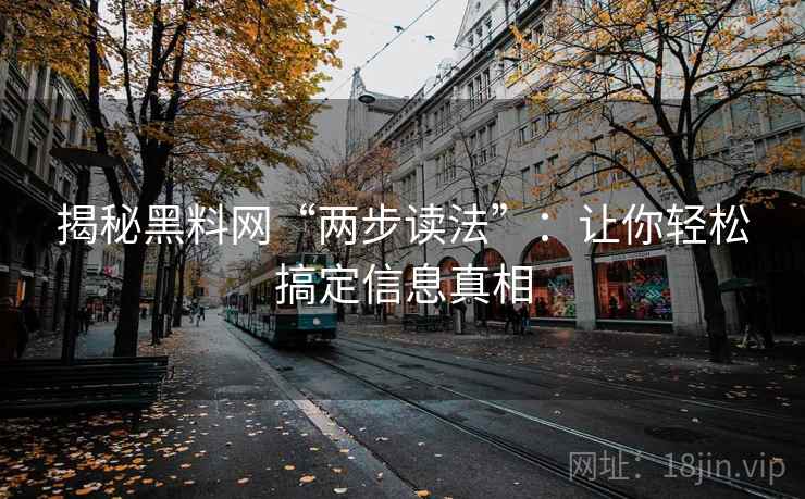 揭秘黑料网“两步读法”：让你轻松搞定信息真相